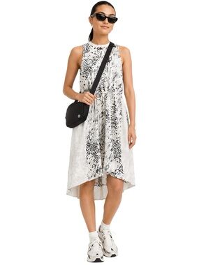 Lululemon Mesh Overlay High Neck Dress Size 10 Watercolour